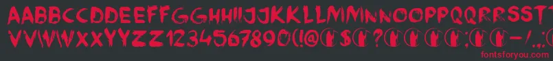 DkFaceYourFearsIi Font – Red Fonts on Black Background