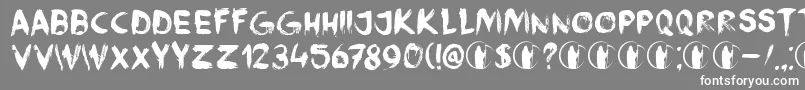 フォントDkFaceYourFearsIi – 灰色の背景に白い文字