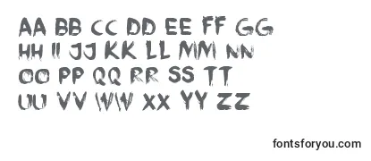 Review of the DkFaceYourFearsIi Font