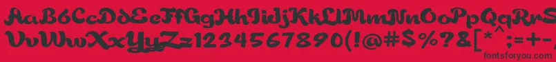 Gorgeousjhen Font – Black Fonts on Red Background