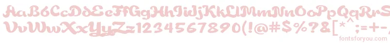 Gorgeousjhen Font – Pink Fonts on White Background