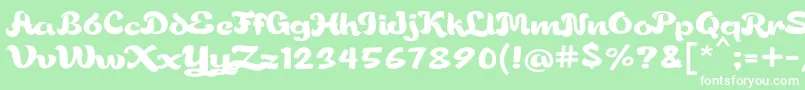 Gorgeousjhen Font – White Fonts on Green Background