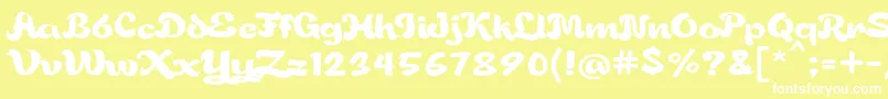 Gorgeousjhen Font – White Fonts on Yellow Background