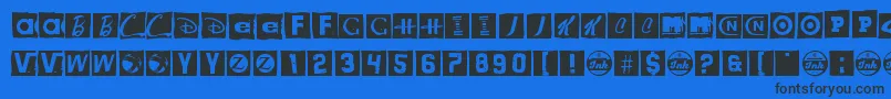 Brandsom Font – Black Fonts on Blue Background