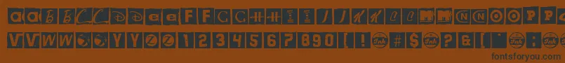 Brandsom Font – Black Fonts on Brown Background