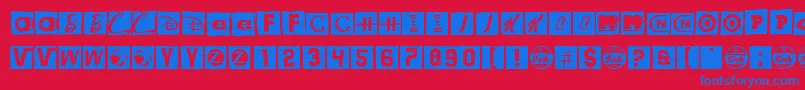 Brandsom Font – Blue Fonts on Red Background