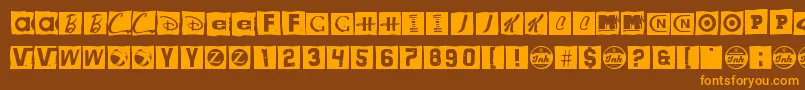 fuente Brandsom – Fuentes Naranjas Sobre Fondo Marrón