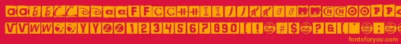 Brandsom Font – Orange Fonts on Red Background