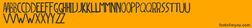 フォントDingleberrySolid – 黒い文字のオレンジの背景