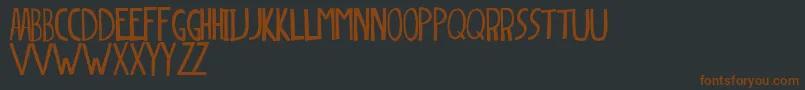 Czcionka DingleberrySolid – brązowe czcionki na czarnym tle