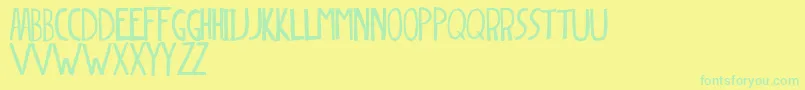 Police DingleberrySolid – polices vertes sur fond jaune