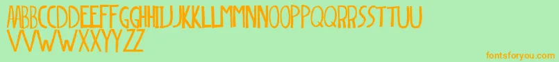 DingleberrySolid Font – Orange Fonts on Green Background