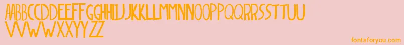 DingleberrySolid Font – Orange Fonts on Pink Background