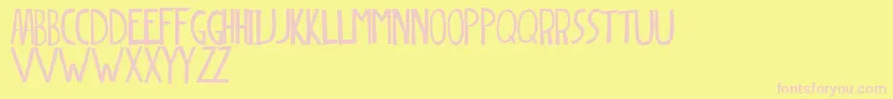 DingleberrySolid Font – Pink Fonts on Yellow Background