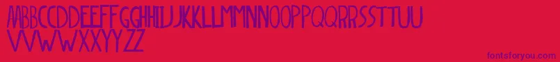 DingleberrySolid Font – Purple Fonts on Red Background