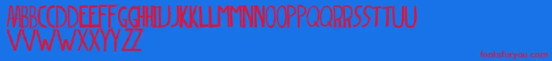 DingleberrySolid Font – Red Fonts on Blue Background