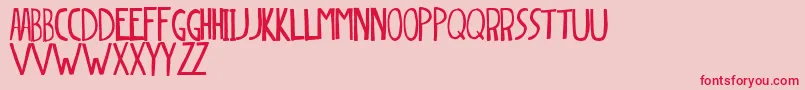 DingleberrySolid Font – Red Fonts on Pink Background