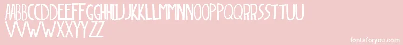 DingleberrySolid Font – White Fonts on Pink Background