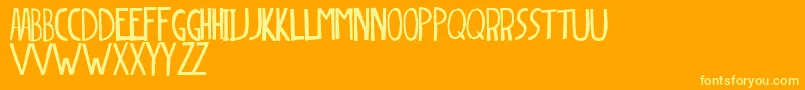 DingleberrySolid-Schriftart – Gelbe Schriften auf orangefarbenem Hintergrund
