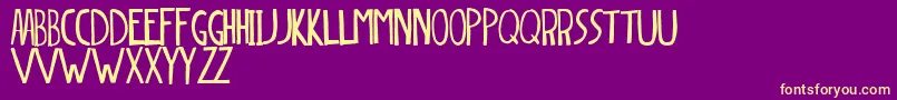 Шрифт DingleberrySolid – жёлтые шрифты на фиолетовом фоне