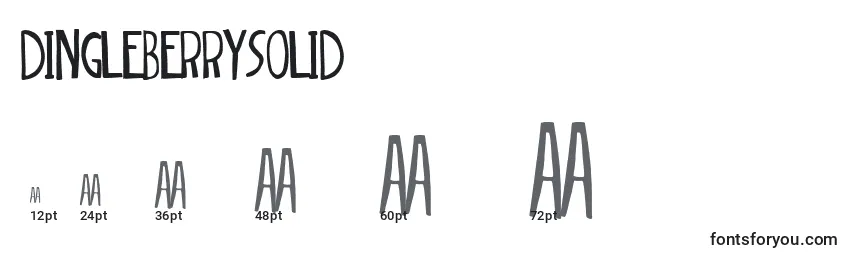 DingleberrySolid Font Sizes