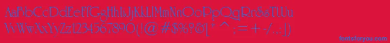 Opera Font – Blue Fonts on Red Background