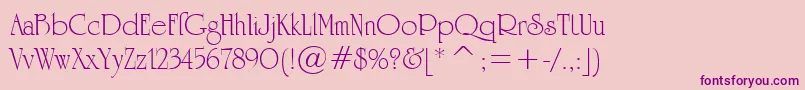Opera Font – Purple Fonts on Pink Background
