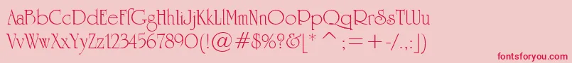 Opera Font – Red Fonts on Pink Background