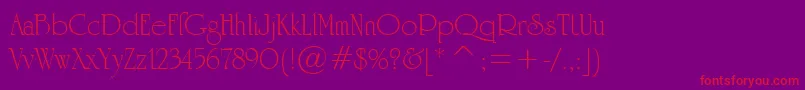 Opera Font – Red Fonts on Purple Background