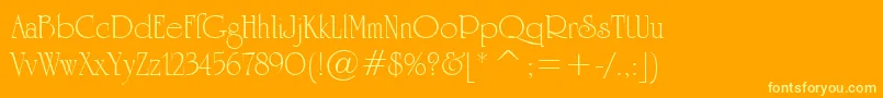 Opera Font – Yellow Fonts on Orange Background