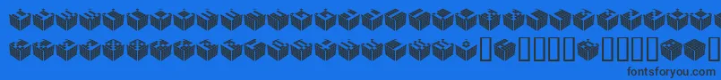 Fonte Cubic – fontes pretas em um fundo azul