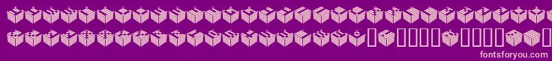 Cubic Font – Pink Fonts on Purple Background