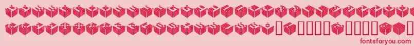 Fonte Cubic – fontes vermelhas em um fundo rosa