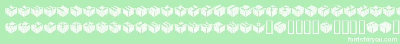 Cubic Font – White Fonts on Green Background
