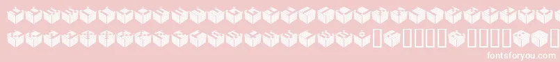 Cubic Font – White Fonts on Pink Background