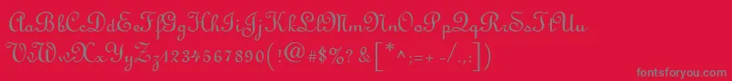 LinusscriptRegular Font – Gray Fonts on Red Background