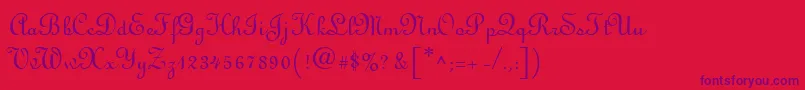 LinusscriptRegular Font – Purple Fonts on Red Background