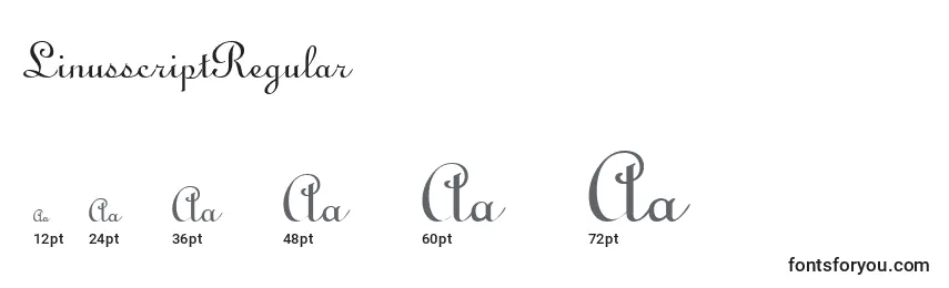LinusscriptRegular Font Sizes