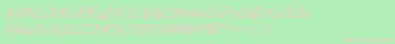 ScrawlingPad Font – Pink Fonts on Green Background