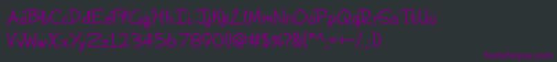 Шрифт ScrawlingPad – фиолетовые шрифты на чёрном фоне