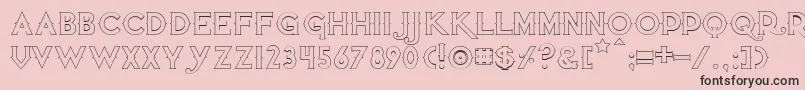 Quietthiefemptybold-fontti – mustat fontit vaaleanpunaisella taustalla