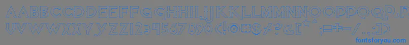 Quietthiefemptybold Font – Blue Fonts on Gray Background