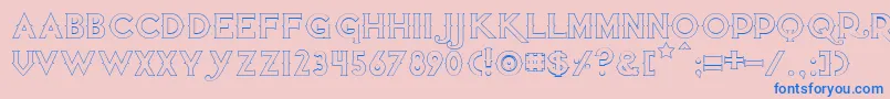 フォントQuietthiefemptybold – ピンクの背景に青い文字
