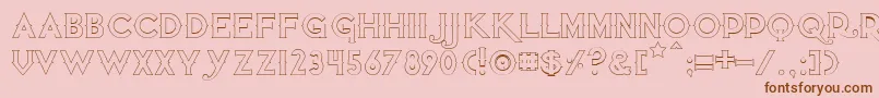 Quietthiefemptybold Font – Brown Fonts on Pink Background