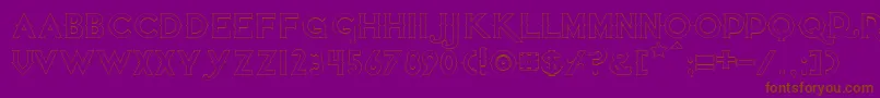 Quietthiefemptybold Font – Brown Fonts on Purple Background