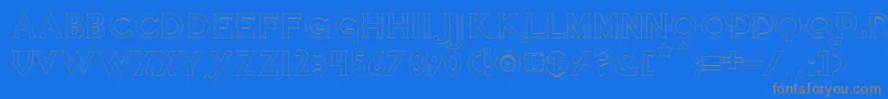 Quietthiefemptybold Font – Gray Fonts on Blue Background