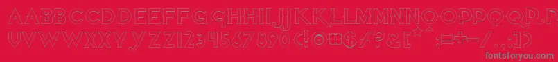 Quietthiefemptybold Font – Gray Fonts on Red Background