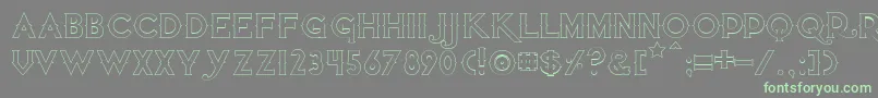Quietthiefemptybold Font – Green Fonts on Gray Background