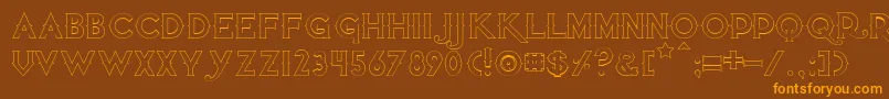 Quietthiefemptybold Font – Orange Fonts on Brown Background
