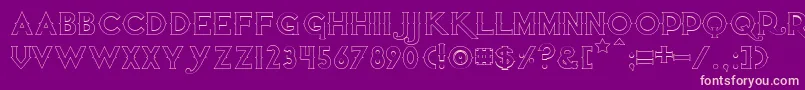 Quietthiefemptybold Font – Pink Fonts on Purple Background